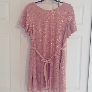 Gorgeous pink sequins dress